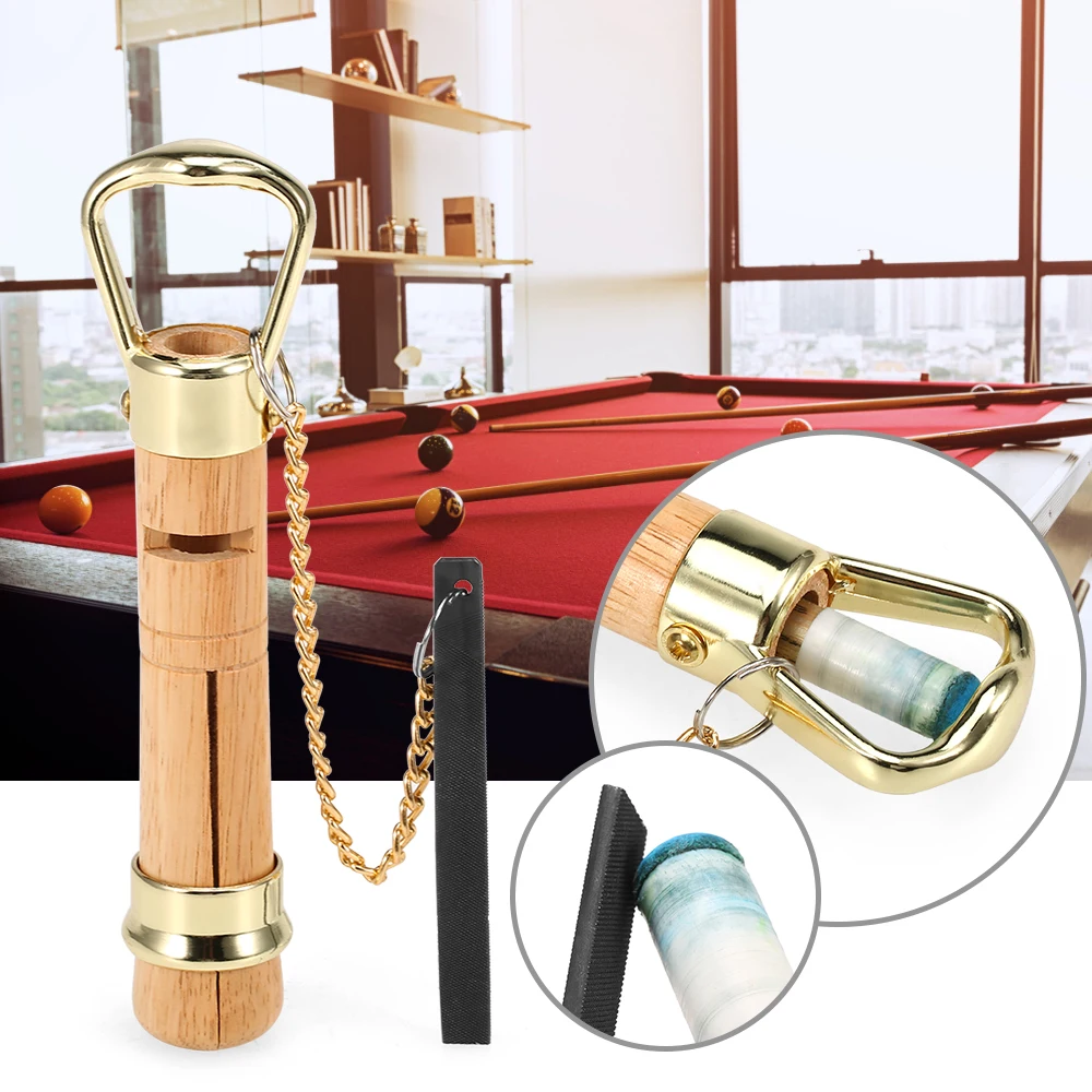 

Pool Cue Tool Pool Cue Clamp Billiard Stick Repair Tool Pool Cue Tip Trimmer Burnisher Cue Stick Coil File Billiard Accessories