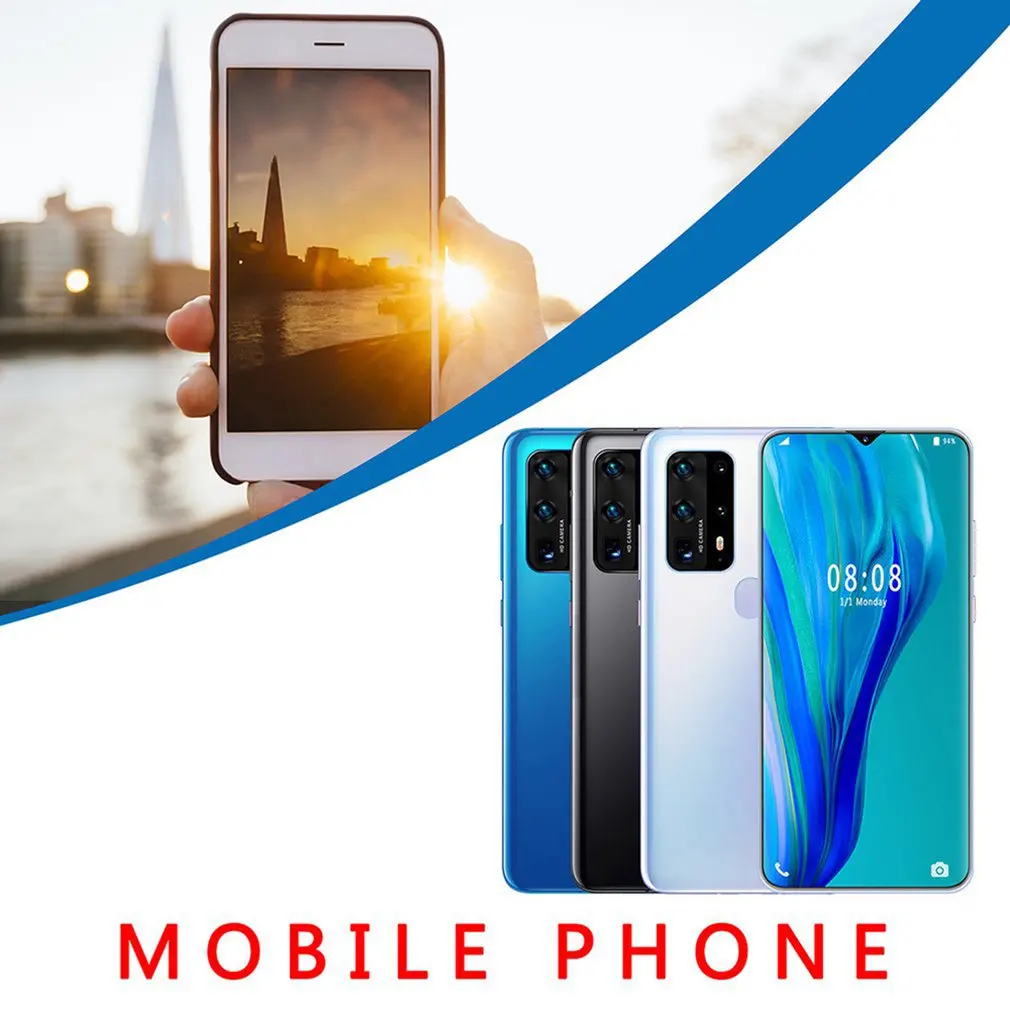 P43pro 32G Android Системы смартфон 6 7 дюймов Full Экран мобильный телефон HD Большой