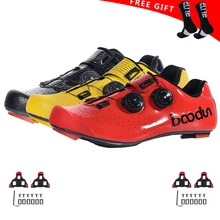 Men's Cycling Shoes Self-locking Road Bike Shoes Mountain Bike Bicycle MTB Shoes Reflective Cycle Sneaker Triathlon Racing Shoes