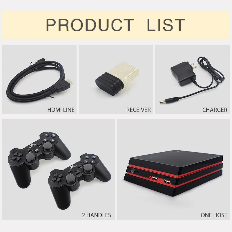 64-битная HD HDMI интерфейсная игровая приставка классическое ностальгическое ретро с беспроводным контроллером