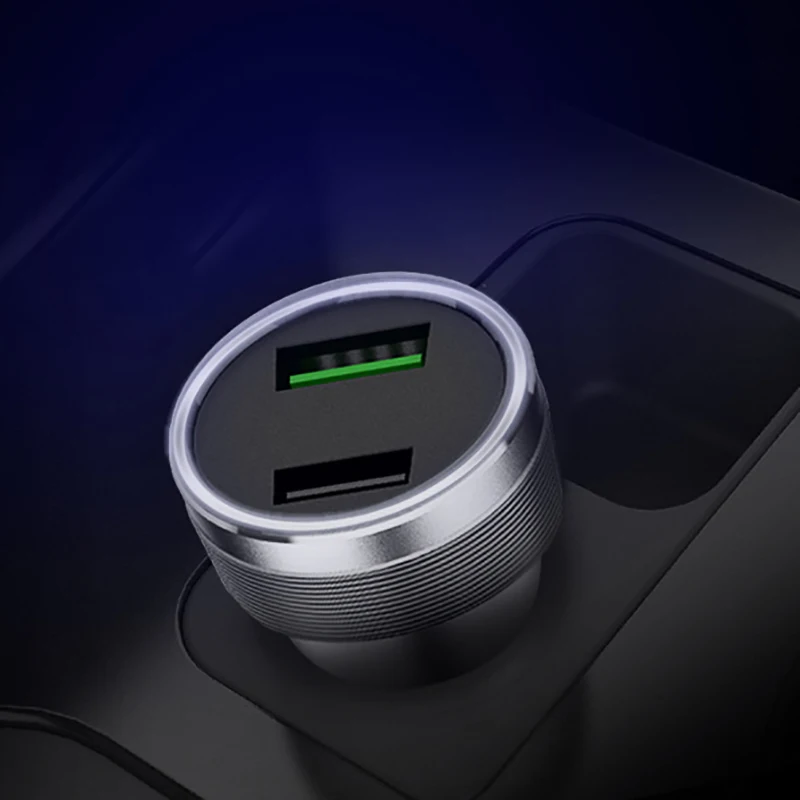 Dash Charge Metal Car Charger Dual USB For OnePlus 7 Pro 6T 6 7 7Pro Warp Charge Original One Plus Dash Type C Cable Fast