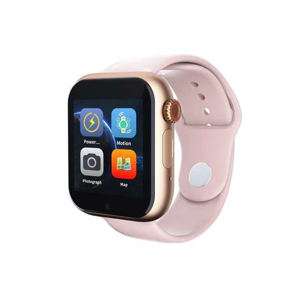 Bluetooth Смарт-часы для мужчин и женщин с поддержкой телефона Android 2G GSM Micro SIM TF карта ответ на вызов Смарт-часы фитнес-Шагомер - Цвет: Pink