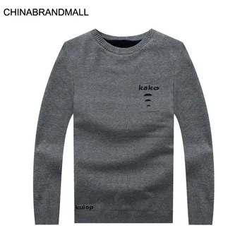 

Fat Man Plus Velvet Thicken Backing Sweater Men Plus Fat Plus Size Round Neck Long Sleeve T Shirt Middle Age Type Male Long