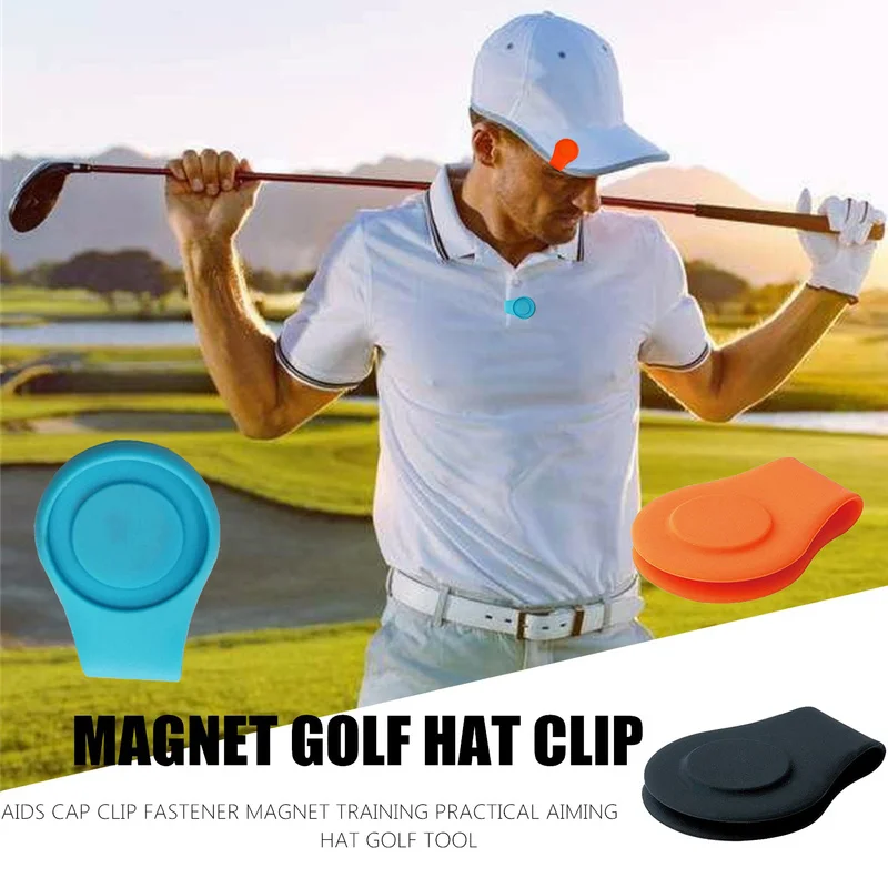2 Pcs Silicone Magnetic Golf Hat Clip Ball Marker Holder Attach to Your Cap Pocket Edge Belt Clothes Gift