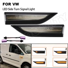 Cho VW Caddy 2015 2016 2017 2018 2019 Khói Năng Động Đèn LED Bên Cột Mốc Đèn LED Tín Hiệu Đèn Tuần Tự Blinker Bên đèn Báo