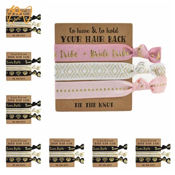 

HSD accessories 10+1 sets Team Bride hair ties hair bands Bride Bracelet for girls for women for wedding