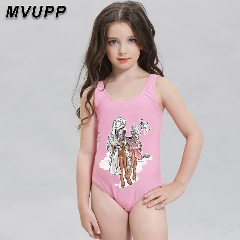 

mother daughter swimsuit Kids Swimwear Swimmable Newest Baby Girl and mom Swimsuit Swimwear women bikini set beach bikinis push
