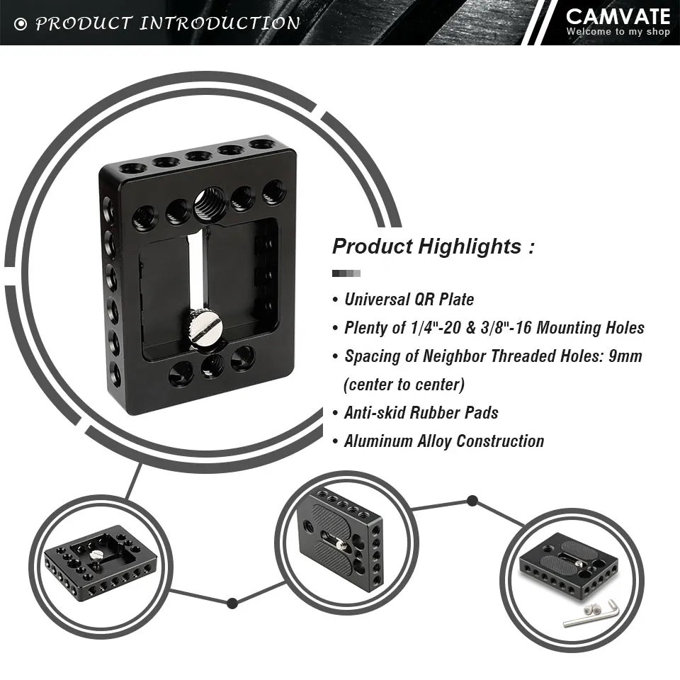 Cheese Plate Camera Baseplate For Canon 60D/70D/50D/40D/5DS/5DSR/7D MarkII/5D Ma