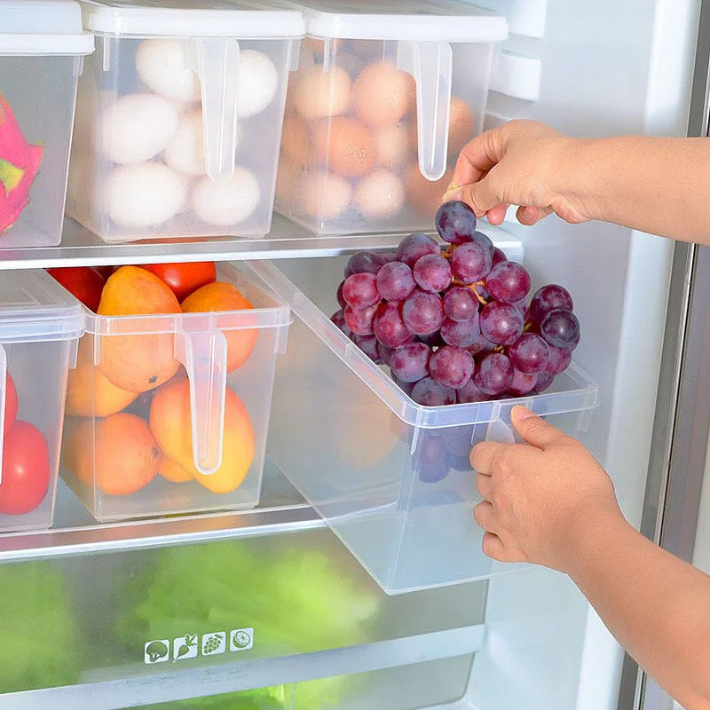 

New Refrigerator Storage And Preservation Box Multifunctional Kitchen Finishing Food Sealing Rectangular Frozen