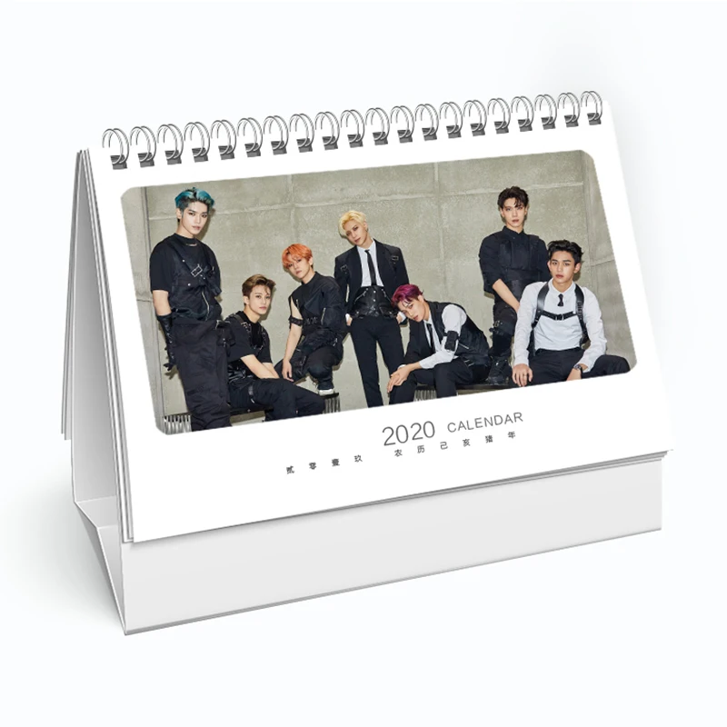 Kpop SuperM Настольный календарь модный K-POP TAEYONG KAI BAEKHYUN TAEMIN LUCAS MARK TEN Calendar Fans Коллекция подарков Прямая поставка - Цвет: SuperM