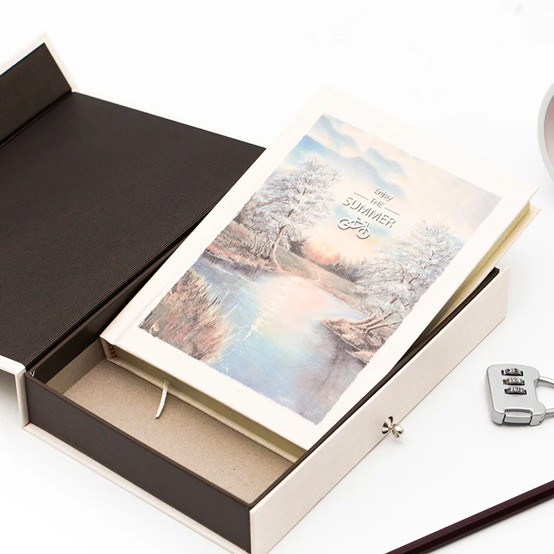Password Retro A5 Notebook with Lock Writing Pads Lockable Notepad Binder Diary Student Gift Password Retro A5 Notebook with Lock Writing Pads Lockable Notepad Binder Diary Student Gift
