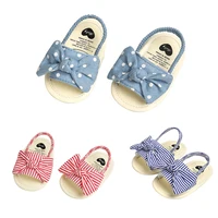 Newborn Baby Girls Princess Bow Shoes Toddler Summer Sandals Cotton Non-slip Shoes 0-18M 1
