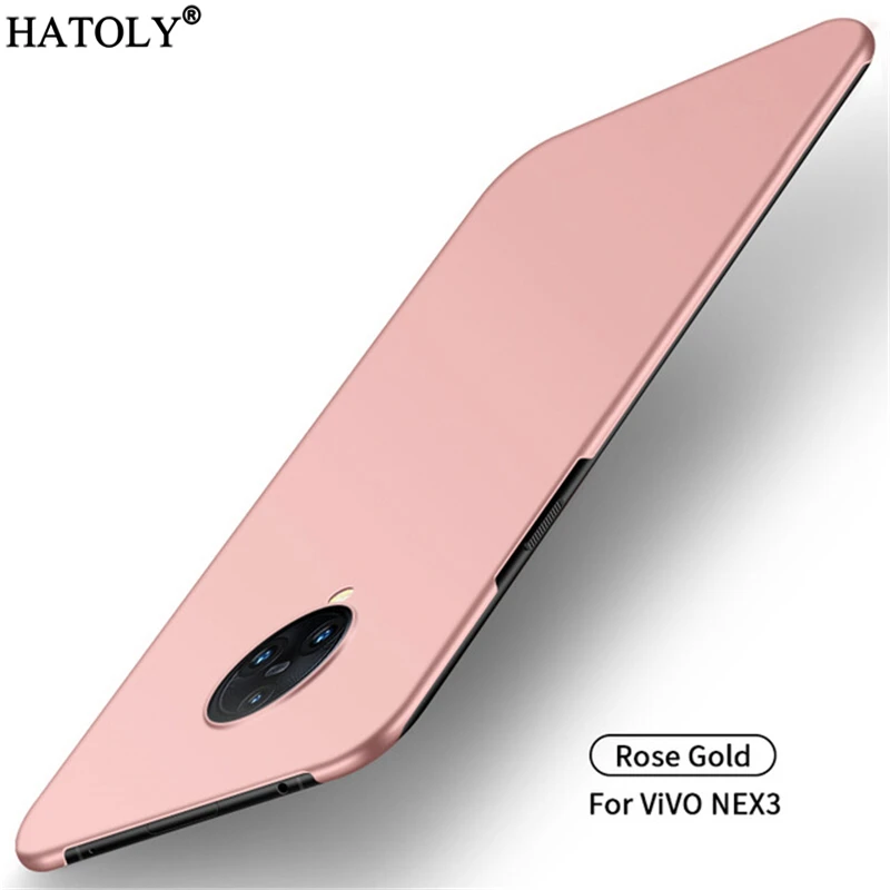 Для чехла Vivo Nex 3 Чехол Nex 3 5G ультратонкий Гладкий Жесткий Чехол для Vivo Nex 3 защитный чехол-бампер для телефона Vivo Nex 3 - Цвет: RoseGold