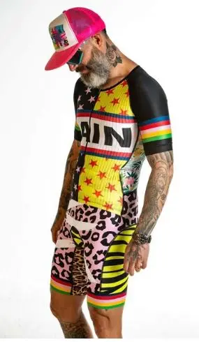 skinsuits 2 Розовый любовь боль Триатлон набор на заказ Lycry одежда для велоспорта Skinsuit велосипедные наборы Одежда для велогонок комбинезон - Цвет: skinsuits 2
