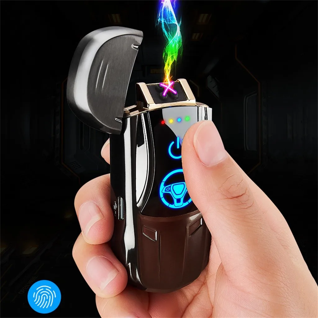 Плазменная USB Сенсорная зажигалка электронная беспламенная перезаряжаемая