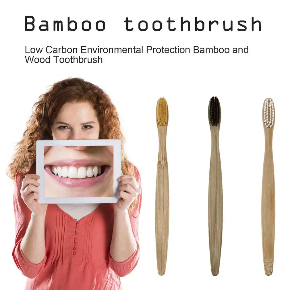 3pcs/set environment-friendly wood toothbrush bamboo toothbrush