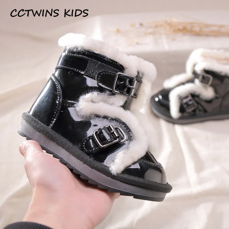 CCTWINS/детская обувь; коллекция года; зимние детские ботинки до середины икры; брендовая теплая обувь для маленьких мальчиков; модные зимние ботинки для девочек; Цвет Черный; SNB187