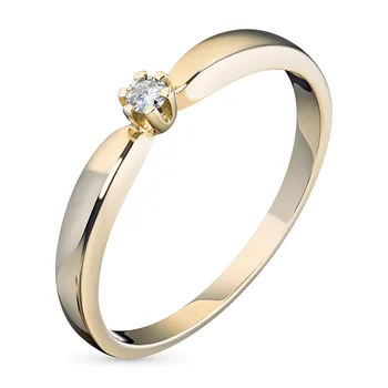 

Yellow gold ring with a diamond e0301kts05151500