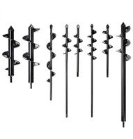 4 Sizes Garden Auger Drill Bit Tool Spiral Hole Digger Ground Drill Earth Drill For Seed Planting Gardening Fence Flower Planter 1