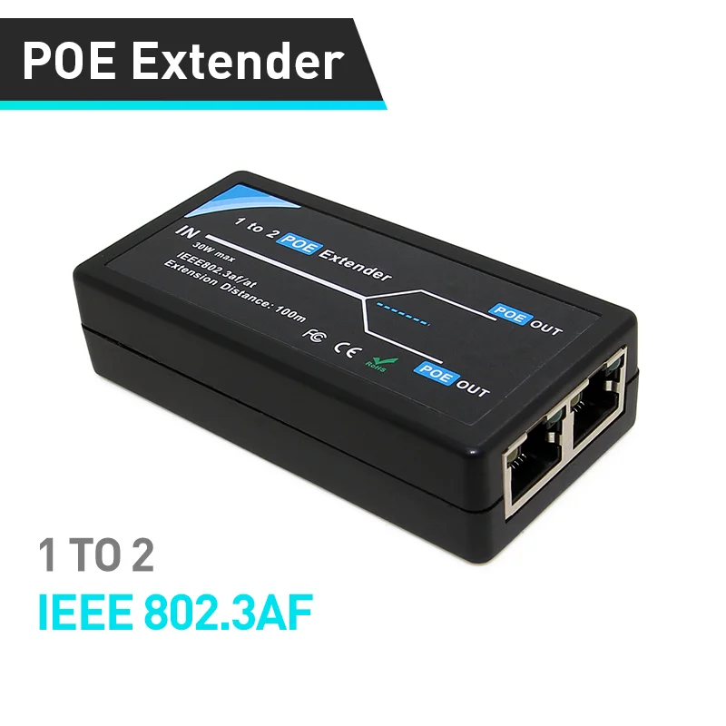 1 2Port 10/100 Мбит/с POE удлинитель с IEEE 802.3af Стандартный Вход/Выход для IP Камера продлить 100 метров для POE диапазон|Коробки передач и кабели| | АлиЭкспресс