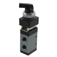 MSV-98322LB 13 мм резьба 3/2 способ Черный поворотный селектор ручка воздушный механический клапан