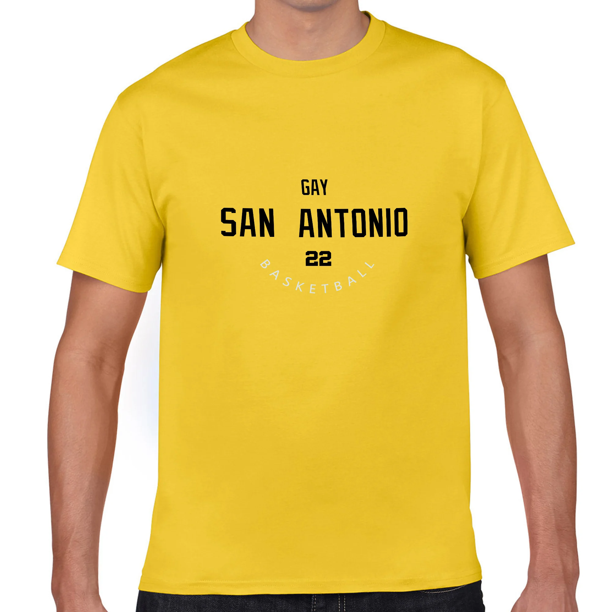 サンアントニオ スパーズ番号 22 ルディゲイ男おかしい Tシャツ夏半袖 O ネックメンズと女性 Tシャツ S0104 Tシャツ Aliexpress