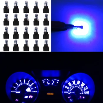 

WLJH 20x High Bright 12v T5 LED Bulb 73 74 286 2721 3030 SMD Car Instrument Cluster Panel Dashboard Light PC74 Twist Lock Socket