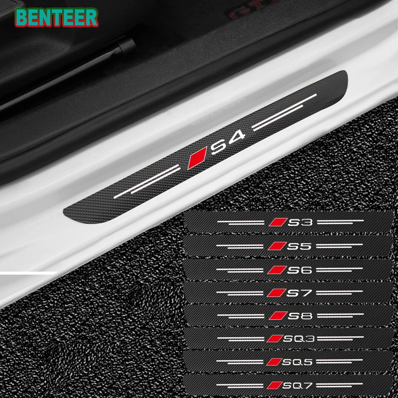 

4pcs Car Stickers For Audi A3 A4 A5 A6 A7 A8 A1 Q3 Q5 Q7 S3 S4 S5 S6 S7 S8 SQ3 SQ5 SQ7 TT TTS B5 B6 B7 B8 B9 8V 8L C6 C5 C7 4F