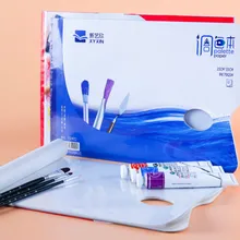 Художественная палитра акварель масляная краска бумажная палитра гуашь акрил палитра отрывка без мытья Палитра 32 листа бумажная палитра