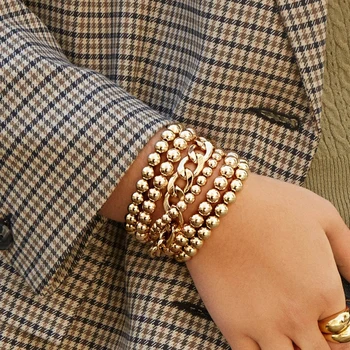 

luxury gold bracelet couple bracelet/stainless steel/beads/charms/lover/bracelets for women men metal bracelet jewelry for mens