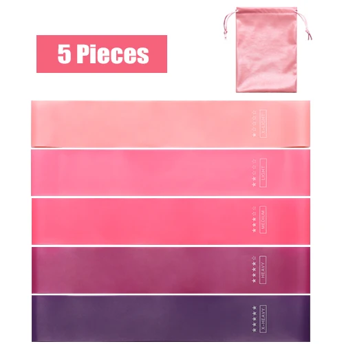 Purple Gum Set(5pcs) Набор резинок для кроссфита, экспандер для тренировок, силовые резинки для тренажерного зала, йоги, пилатеса, фитнеса, резинки, оборудование для тренировки - Цвет: Purple Gum Set(5pcs)
