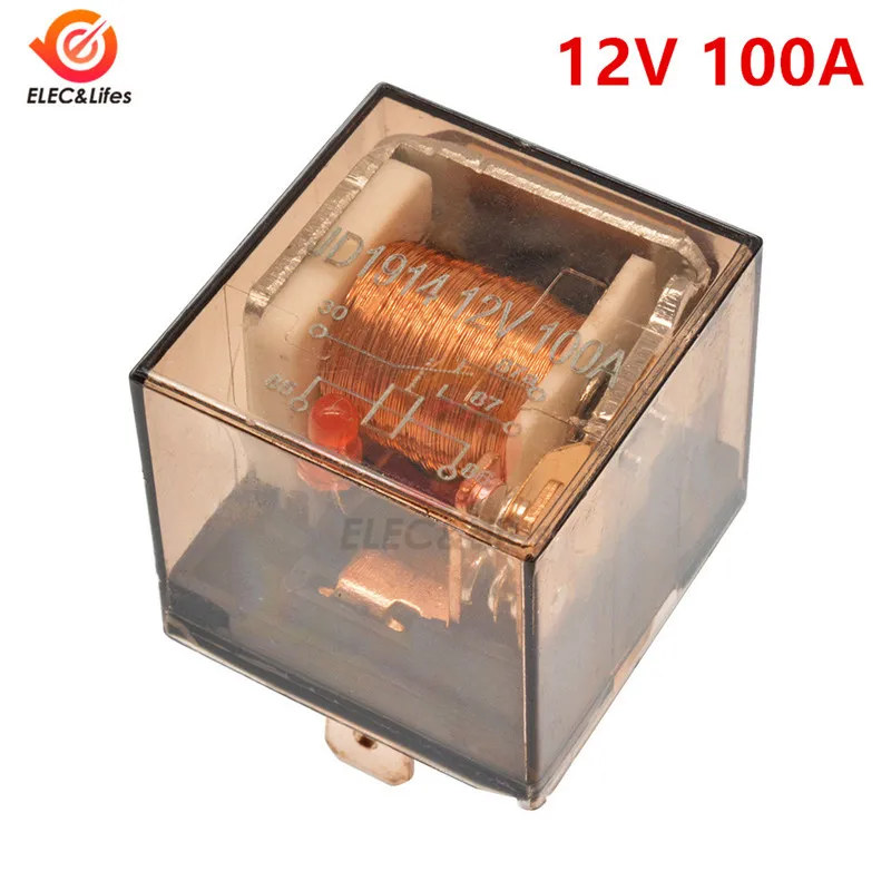 12V 24V 80A 100A 4Pin 5Pin Relè automobilistico impermeabile SPDT Disposivo di controllo per auto Relè per auto Interruttore ad alta capacà con presa relè  13
