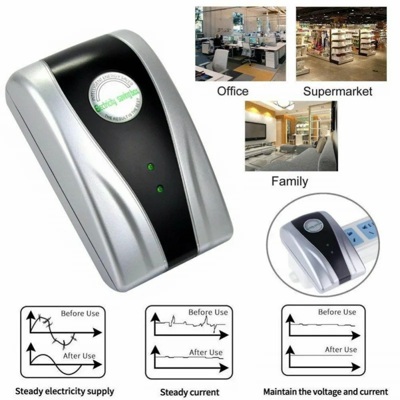 

Intelligent Energy Saver Smart Power Saving Box Device Electricity Power saving Up to 30% US UK EU Plug 90V-250V
