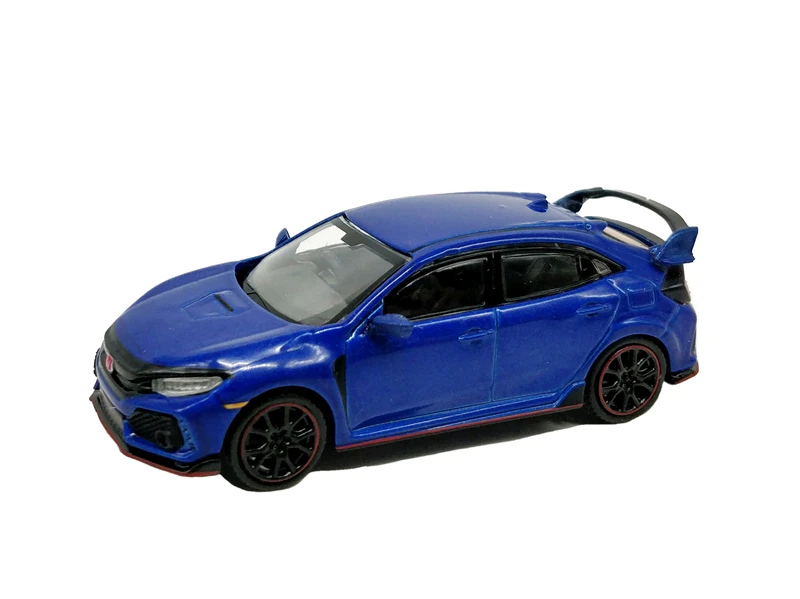 1: 64 MINI GT Honda Civic type R NSX GT3 McLaren Senna Onyx Toyota выше Panagi Huayra Nissan Skyline R35 литой модельный автомобиль - Цвет: FK8 Aegean Blue