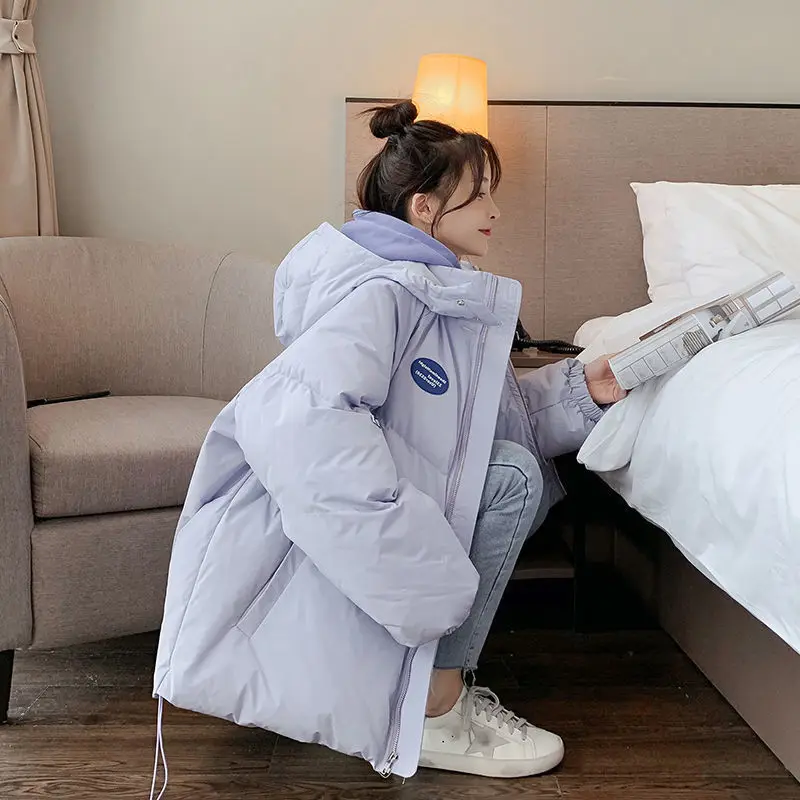 

2021 Winter New Women's Cotton Coat Warm Windproof Jacket Simple Design Winter Parka Women Clothes Wintertime Coat
