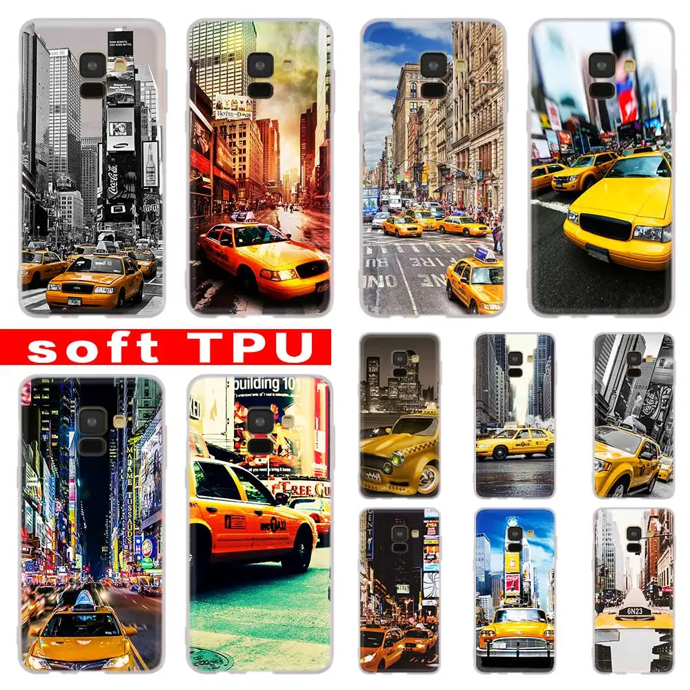 New York City Times Square Taxi Case For Samsung Galaxy A12/A20/A51/A70/A20s/A21s/A32/A50/A50s/A42/A52/A72 5G A8 A7 A6 2018 | Мобильные