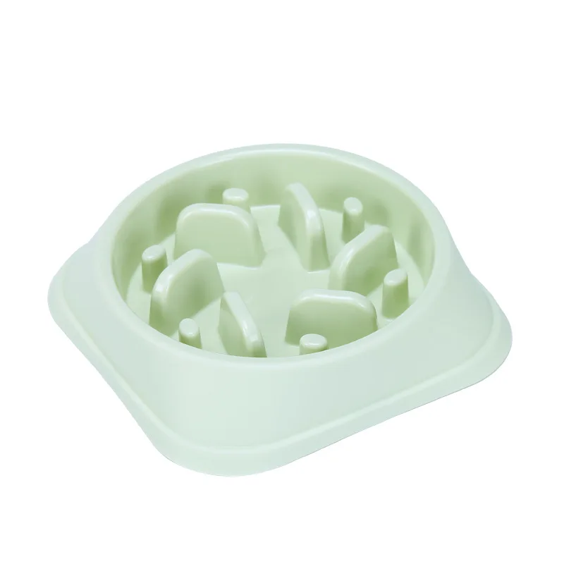 Green Новые миски для собак, медленная кормушка для собак, пластиковая миска для собак, не задыхающаяся от удушья, для щенков, кошек, миска для еды, миска для еды, кормушки для собак - Цвет: Green