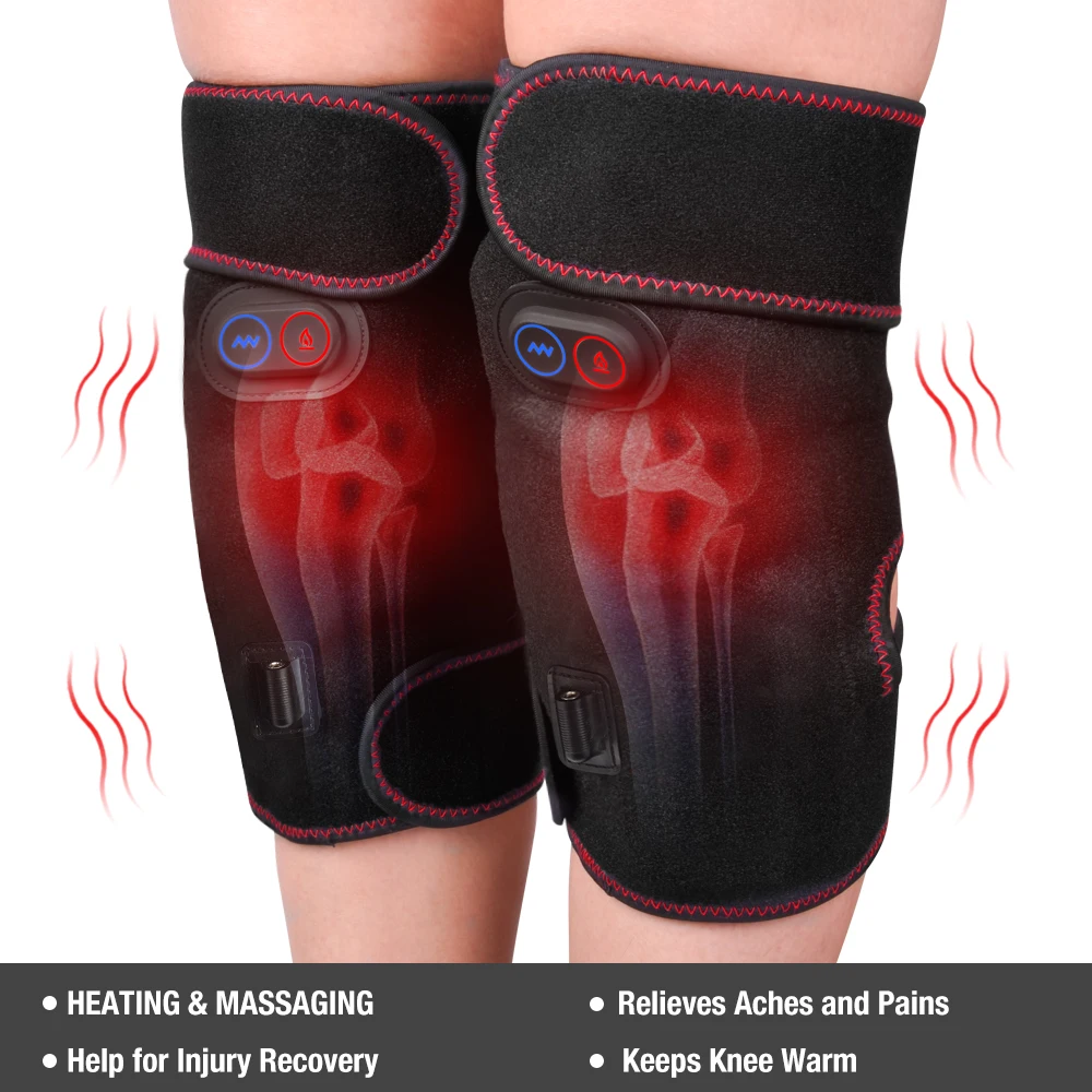  Knee Heating Warm Wrap Pain Relief Heated Knee Pad Brace Rechargeable Support Brace Electric Massag