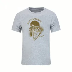 Camiseta preta do homem da rua do hip hop sabbathe rock band camisas de manga curta eua tour 78 adulto grande algodão o pescoço t camisa para o grupo