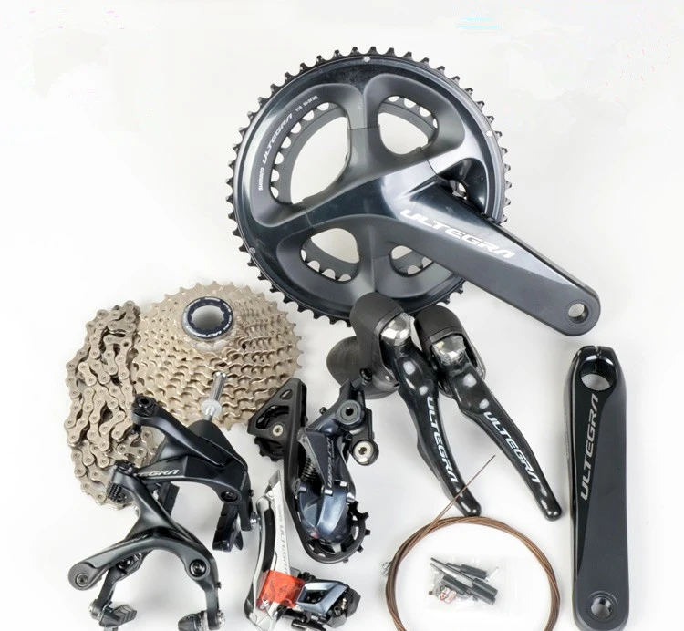 SHIMANO Kit de cambio de para bicicleta de carretera, conjunto de cambio de velocidades de bicicleta R8000 de velocidad de 2x11 y 22S, casseted 50/34T, 53/39T, dimensiones 170,