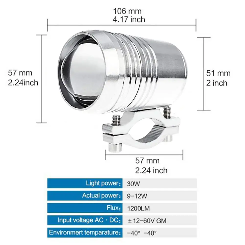 10W High-power Led Light Motorcycle Electric Spotlight For Car Daytime Running Lights Automobiles Strobe Flash Lamp Work Light