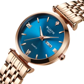 

WLISTH Watch Women Watches TOP Brand Luxury Quartz Wristwatch Rose Gold Clock reloj mujer relogio feminino zegarek damski