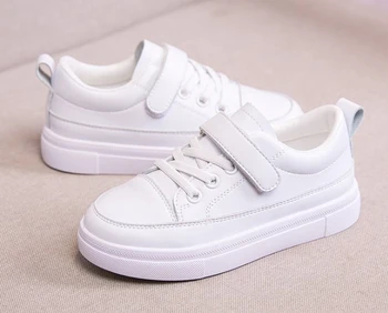 

Children Sneakers White Boys Shoes Girls trainers Kids Genuine Leather Shoe Black School Shoes Casual shoe flexible sole fashion