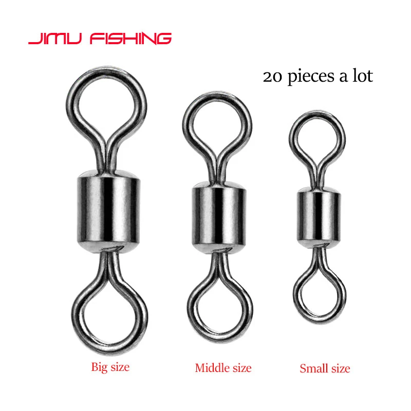 20 шт./лот кольцо из нержавеющей стали 8 форм высококачественный рыболовный