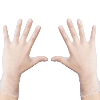 

100PCS Disposable PVC Gloves Examination Gloves Powder Free for Food Processing Restaurant Kitchen Catering Home