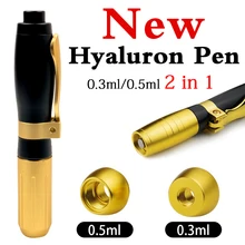 2 в 1 гиалуроновая ручка с гиалуроновой кислотой, не хирургическая Ручка с кожным наполнителем, массажный распылитель, ручка для удаления морщин, шприц для воды, игла