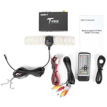 

T519 ISDB-T Car Digital TV Receiver Box HD Monitor PAL NTSC TV Analog Receiver Tuner with Antenna Remote Control Kit