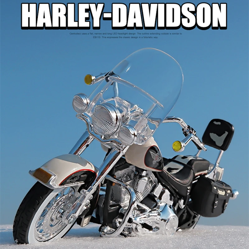 Maisto 1:18 Harley-Davidson 1993 FLSTN Heritage Softail simulation alloy motorcycle model toy car Collecting car model boys toys