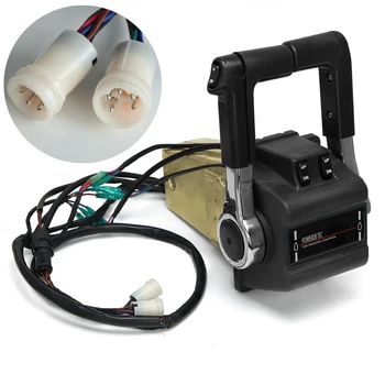 

Twin Binnacle Remote Control Boat Remote Control Box Dual Engine Top Mount Outboard Dual Boat Throttle for Yamaha 704 Controls 7