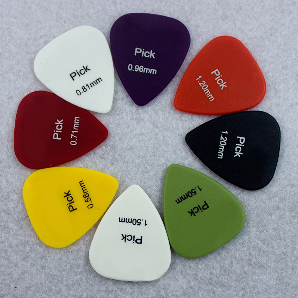 20pcs 0.58mm 0.98mm 1.5mm Smooth ABS Guitar Picks Plectrum Durable Guitar Picks for Guitar Bass Ukelele Players